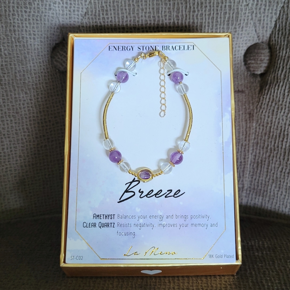La Meno Breeze🌬 Energy⚡️Stone Bracelet - NIB - Picture 9 of 16